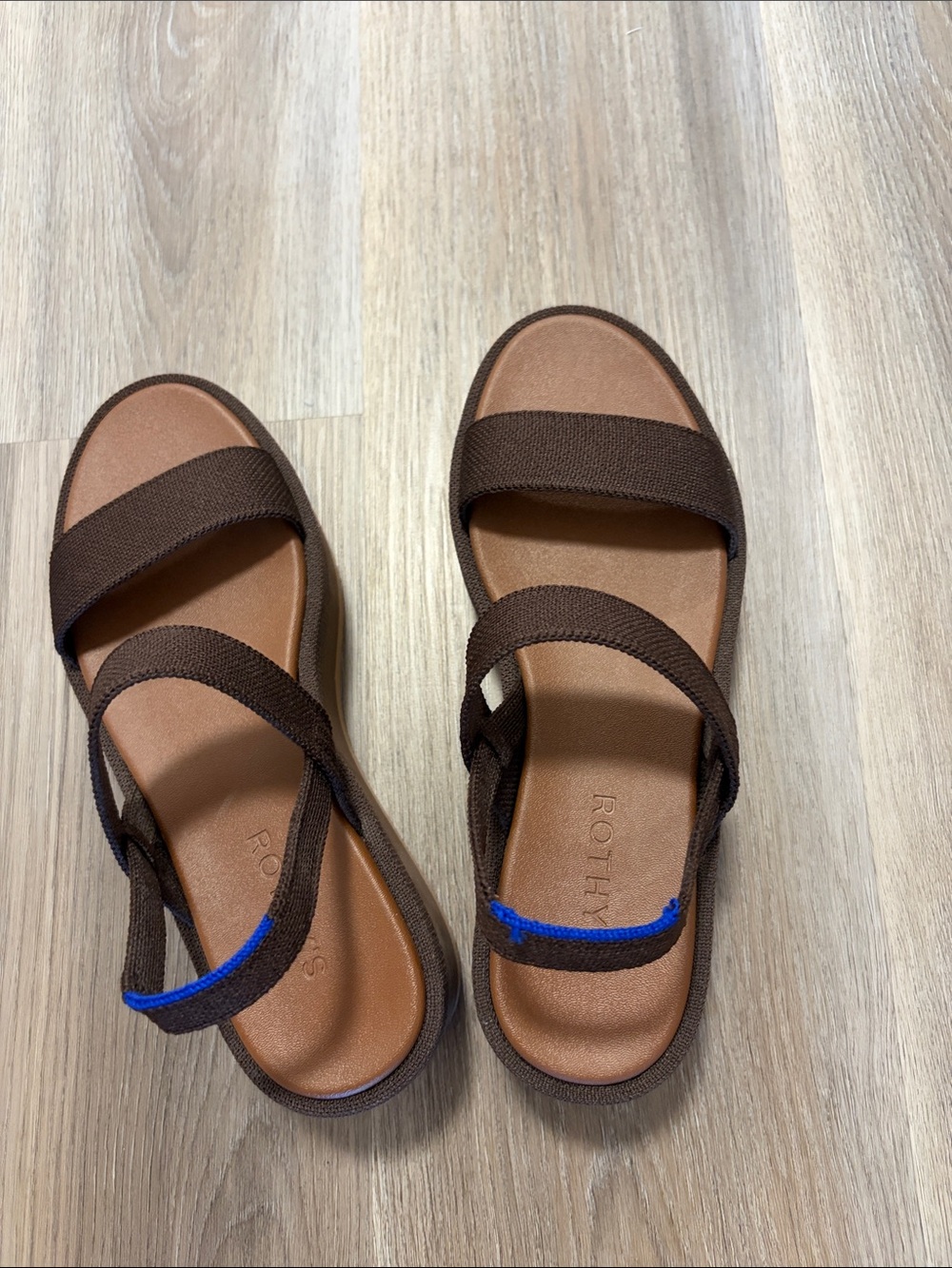 Rothy's Ladies Brown Wedge Sandals